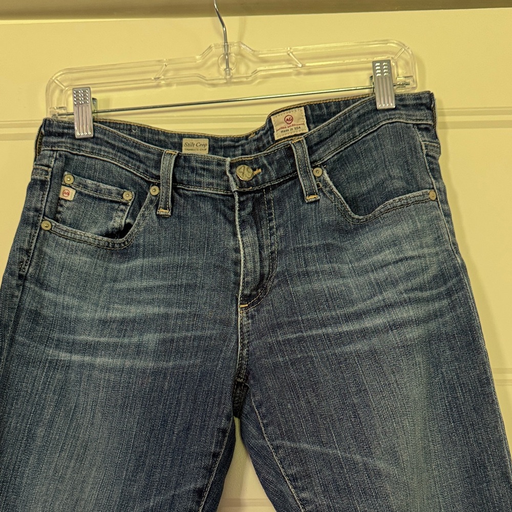Ag Adriano Goldschmied Women's Medium Wash Stilt Crop Jeans - Picture 2 of 9